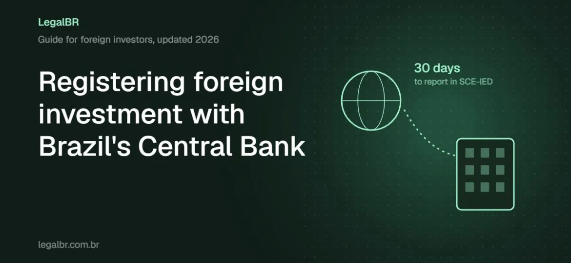 Cover illustration: capital flowing from abroad to a Brazilian company, reported in SCE-IED within 30 days